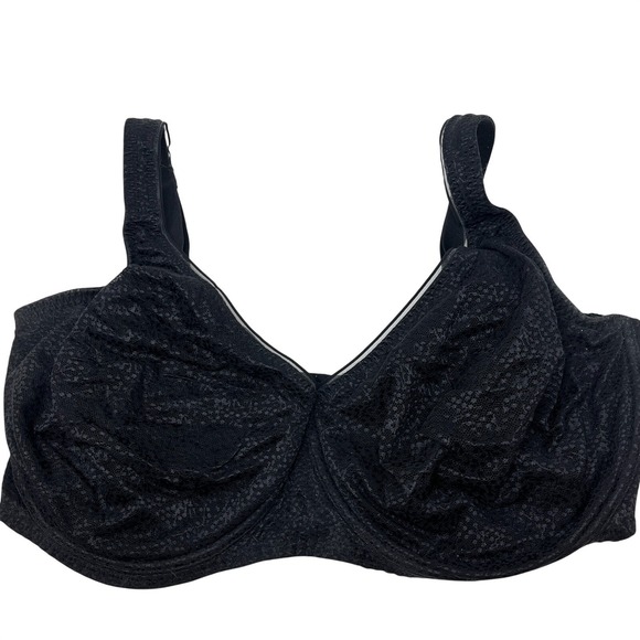 Ekouaer Other - Ekouaer Womens 40H Underwire Lace Mesh Bra Black Full Coverage Support